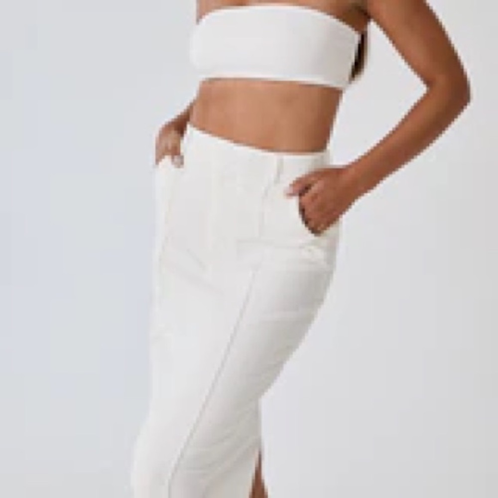 BOA Pencil Midi Skirt - Ivory